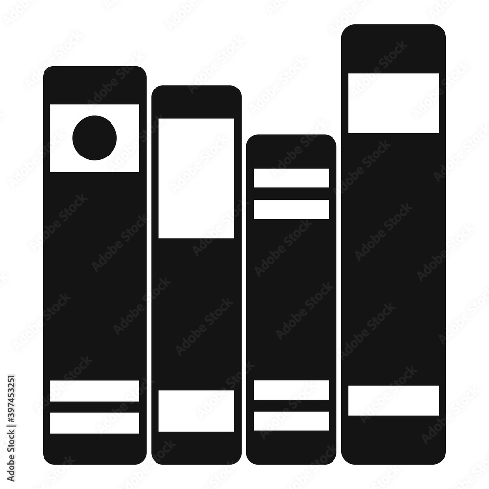 Poster linguist book shelf icon. simple illustration of linguist book shelf vector icon for web design isol
