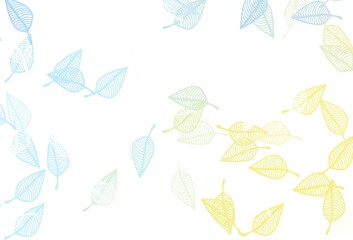 Light Blue, Yellow vector doodle texture.