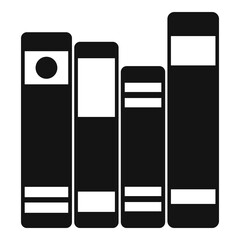 Linguist book shelf icon. Simple illustration of linguist book shelf vector icon for web design isolated on white background