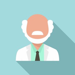 Biophysics scientist icon. Flat illustration of biophysics scientistvector icon for web design