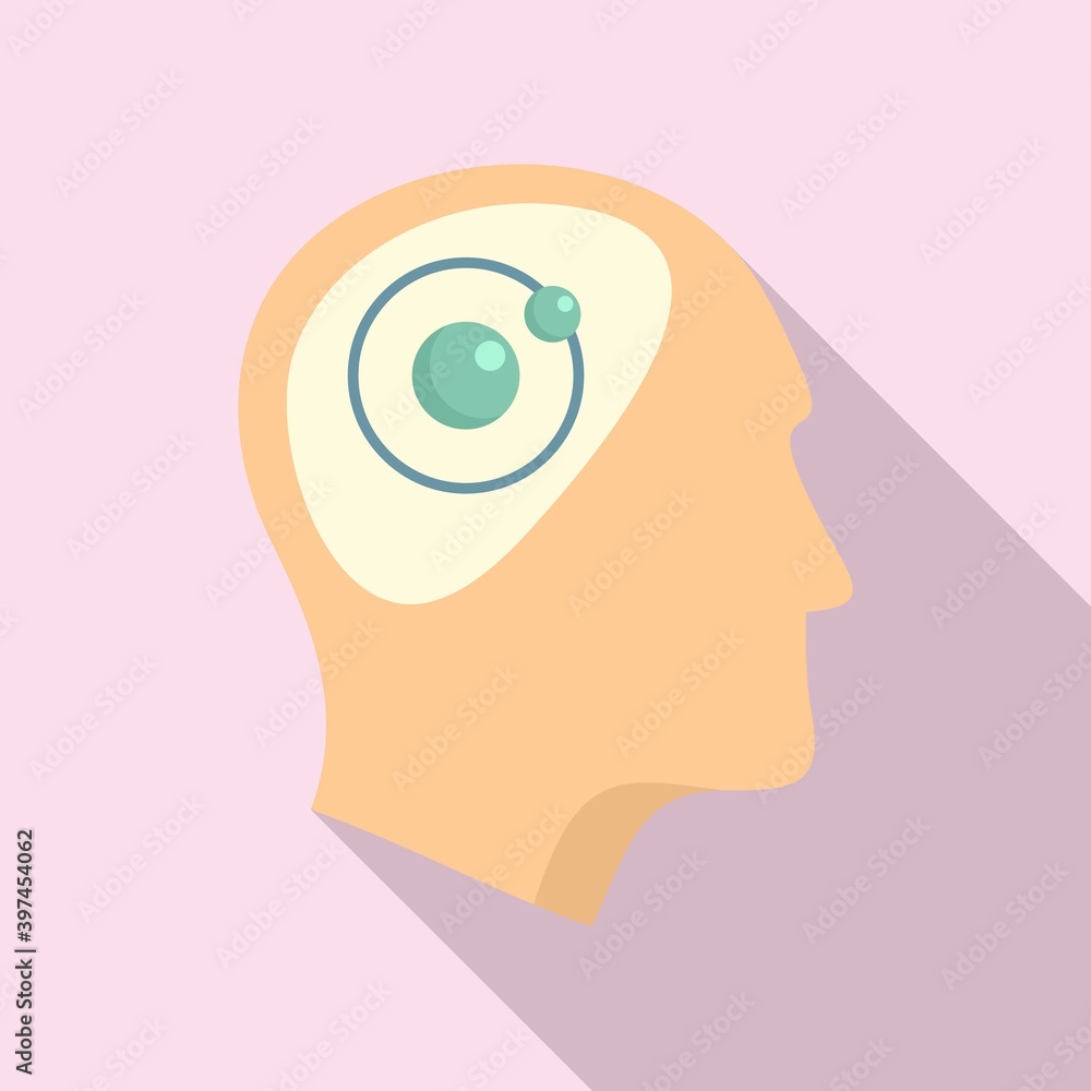 Poster biophysics idea icon. flat illustration of biophysics idea vector icon for web design