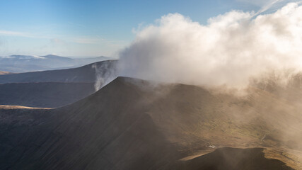 clouds over the mountains