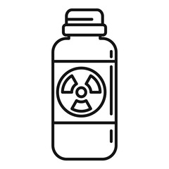 Atomic bottle icon. Outline atomic bottle vector icon for web design isolated on white background