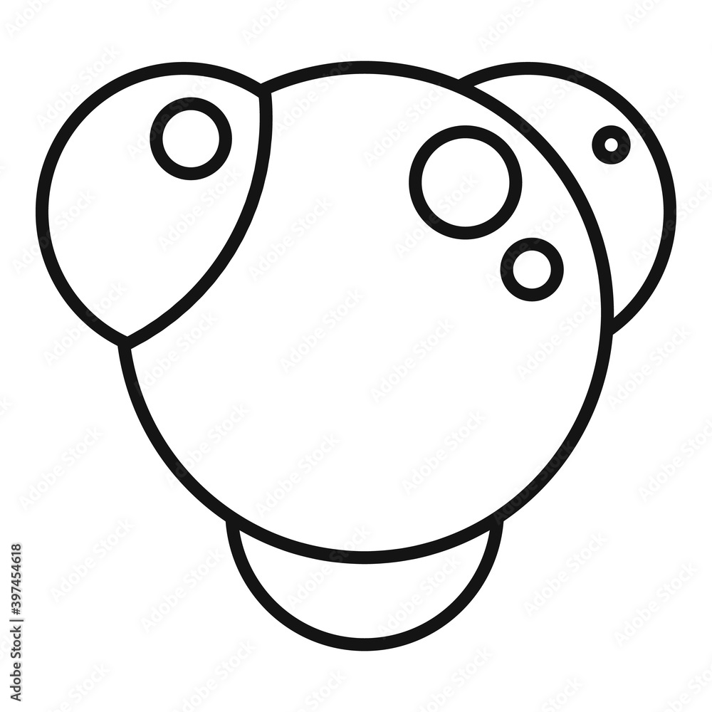 Poster physics molecule icon. outline physics molecule vector icon for web design isolated on white backgro