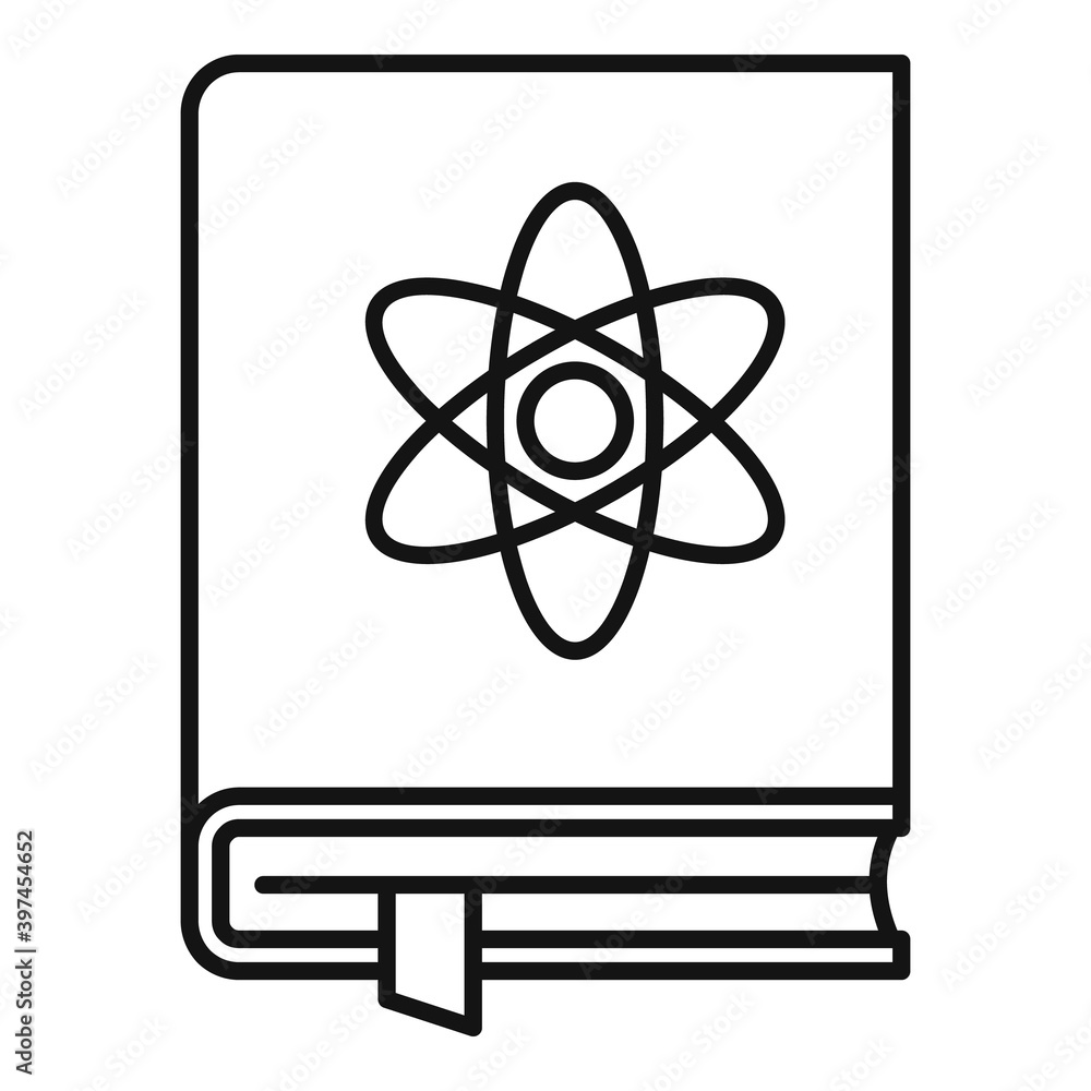 Poster biophysics book icon. outline biophysics book vector icon for web design isolated on white backgroun
