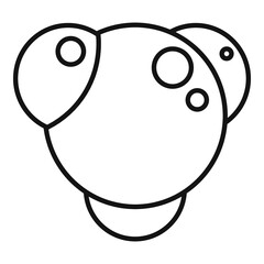 Physics molecule icon. Outline physics molecule vector icon for web design isolated on white background