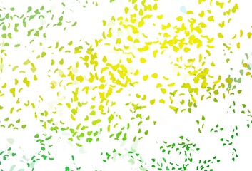 Light green, yellow vector texture with random forms.