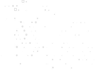 Light Silver, Gray vector backdrop with dots, spots, cubes.