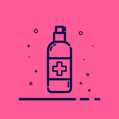 icon vector of liquid soap bottle. liquid soap dispenser clip art. liquid soap bottle illustration.