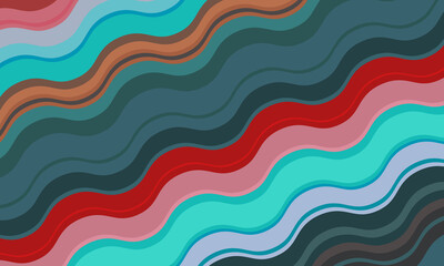 Colorful wave line background.
