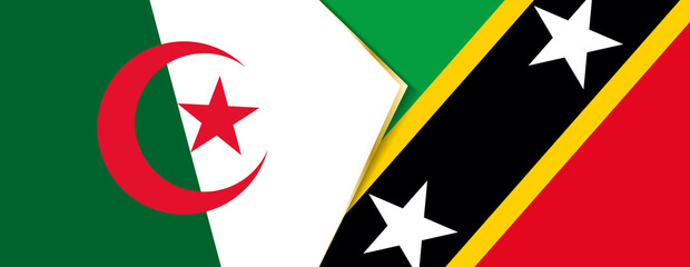 Algeria and Saint Kitts and Nevis flags, two vector flags.