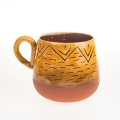 cup of coffee on white background isolated