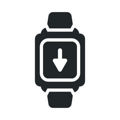 Download arrow, smart watch icon