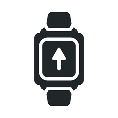 Upload arrow, smart watch icon