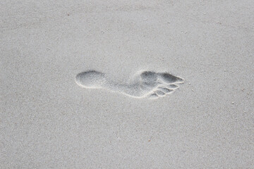 砂浜の足跡