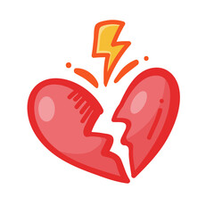 Obraz premium Red heart design with wings of love that must be heartbroken by lovers on Valentine's Day.