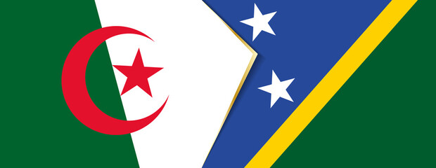 Algeria and Solomon Islands flags, two vector flags.