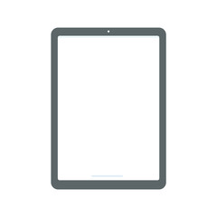 Flat vector design tablet with sleek edges.