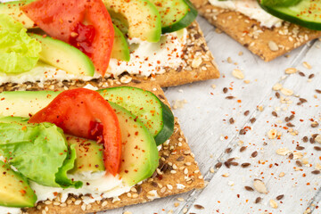 Sandwiches with avocado