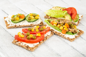 Sandwiches with vegetables