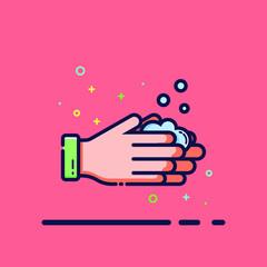 icon vector of hand washing. hand washing clip art. hand washing illustration.