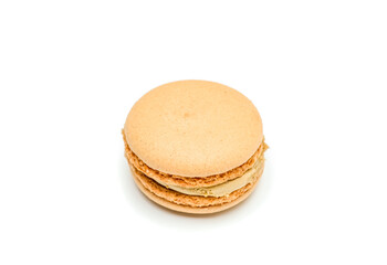 french macaroons on white background
