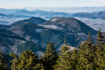 View from Mincol hill, Little Fatra mountains, Slovakia