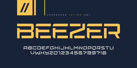 Vector linear sans serif uppercase letter set, alphabet, typography