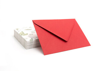 Papierumschlag, Briefumschlag, Farbe rot