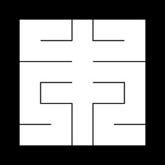 Obraz premium 家紋 角字 ほ 本