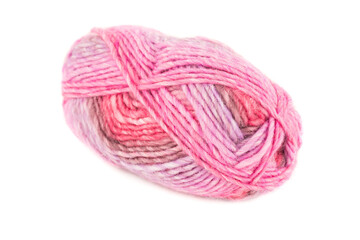 Pink knitting yarn