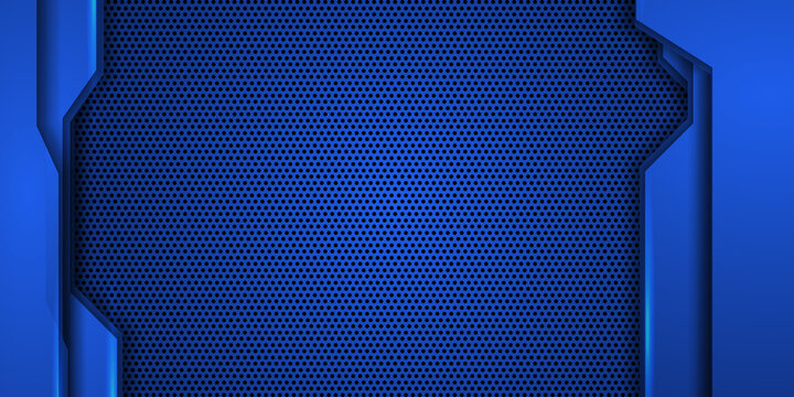 Blue Game Tech Abstract Background With Shiny Light