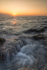 amanecer en la costa en verano Malaga