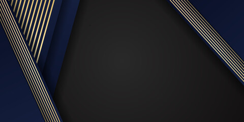 Elegant navy blue black background with overlap layer