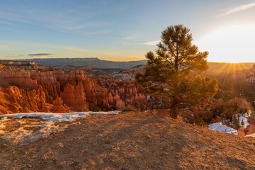 Beautiful Bryce Canyon National Park Utah Sunrise Landscape