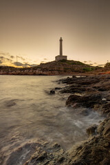 Fototapeta premium Amanece en el faro de Cabo de Palos
