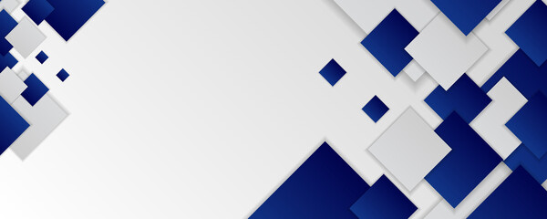 Abstract blue background with square shapes