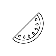 watermelon icon element of fruit icon for mobile concept and web apps. Thin line watermelon icon can be used for web and mobile. Premium icon on white background