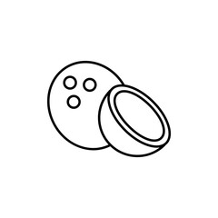 coconut icon element of fruit icon for mobile concept and web apps. Thin line coconut icon can be used for web and mobile. Premium icon on white background