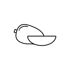 mango icon element of fruit icon for mobile concept and web apps. Thin line mango icon can be used for web and mobile. Premium icon on white background