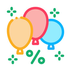 store opening sale discount color icon vector. store opening sale discount sign. isolated symbol illustration