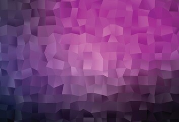 Obraz premium Dark Purple, Pink vector polygon abstract layout.
