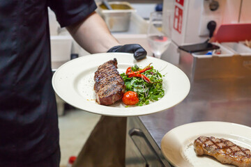 Marbled steak