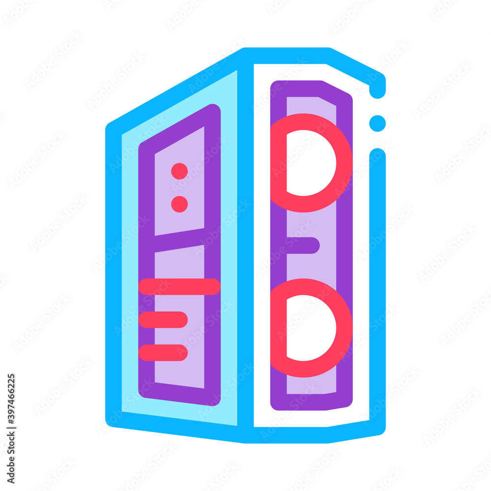 Poster system unit computer color icon vector. system unit computer sign. isolated symbol illustration