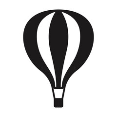 Hot air balloon or balloon flight flat icon for apps and websites
