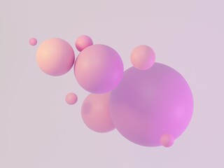 Spheres Minimal Background 3d Render