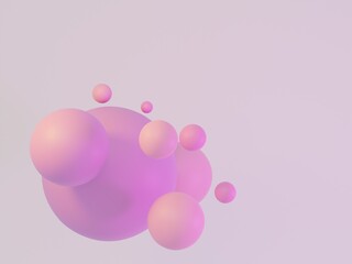 Spheres Minimal Background 3d Render