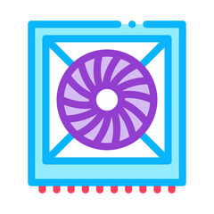 system fan computer component color icon vector. system fan computer component sign. isolated symbol illustration