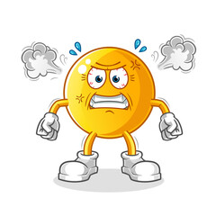  emoticon very angry mascot. cartoon vector