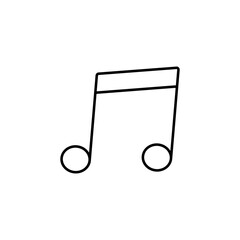music note icon element of music icon for mobile concept and web apps. Thin line music note icon can be used for web and mobile. Premium icon on white background